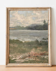 Vintage Watercolor Landscape Art Print L0199