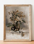 Vintage Floral Vase Still Life Art Print S0206