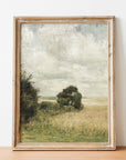 Vintage Field Landscape Art Print L0156