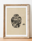 Vintage Jar with Lid Art Print SK0143