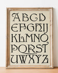 Antique Alphabet Art Print SK0154