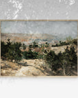 Vintage Village Landscape Art Print L0126