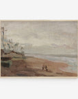 Antique Overcast Beach Landscape Art Print L0163