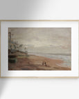 Antique Overcast Beach Landscape Art Print L0163
