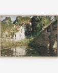 Vintage Cottage Landscape Art Print L0118