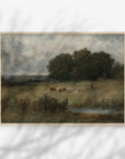 Vintage Farmland Fields Landscape Art Print L0133