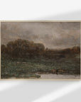 Vintage Moody Field Landscape Art Print L0135