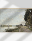 Vintage Coastal Riverside Landscape Art Print L0141
