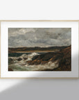 Vintage Crashing Waves Landscape Art Print L0132