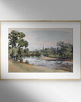 Vintage Riverside Landscape Art Print L0128