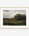 Vintage Moody Green Landscape Art Print L0131