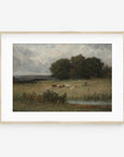 Vintage Farmland Fields Landscape Art Print L0133