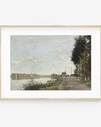 Vintage Coastal Riverside Landscape Art Print L0141