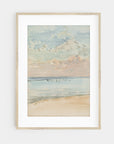 Vintage Pastel Coastal Landscape Art Print L0106