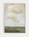 Vintage Landscape Sky and Land Painting L0204