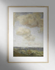 Vintage Landscape Sky and Land Painting L0204