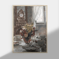 Antique Floral Vase Still Life Art Print S0208