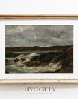 Vintage Crashing Waves Landscape Art Print L0132