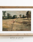 Vintage Farmland Fields Landscape Art Print L0134