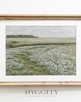 Vintage Floral Field Landscape Art Print L0160