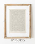 Antique Geometric Pattern Art Print SK0155