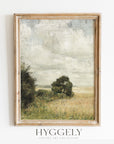Vintage Field Landscape Art Print L0156