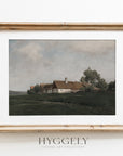 Vintage Hilltop Cottage Landscape Art Print L0165