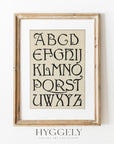 Antique Alphabet Art Print SK0154