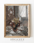 Antique Floral Vase Still Life Art Print S0208