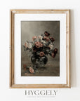 Vintage Moody Flower in Vase Art Print S0207
