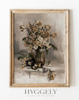 Vintage Floral Vase Still Life Art Print S0206
