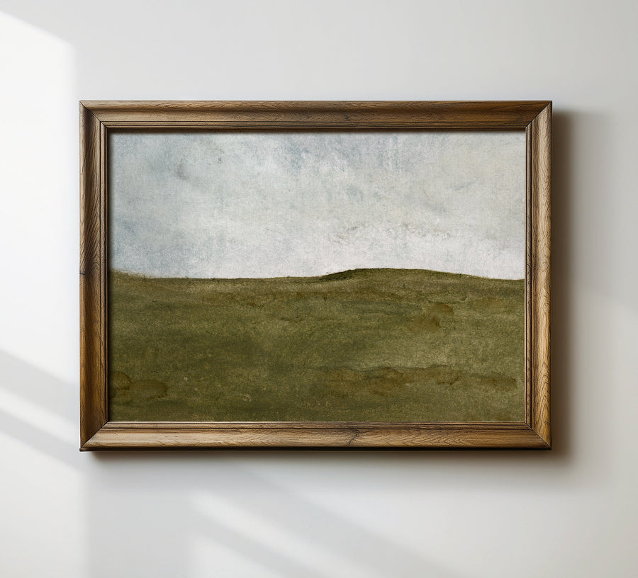 Smooth Grassland | Landscape Art Print | Road Trip Series | RT118