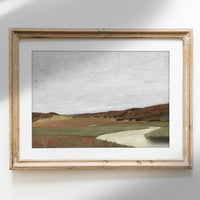 Vintage Overcast Landscape Art Print L0216