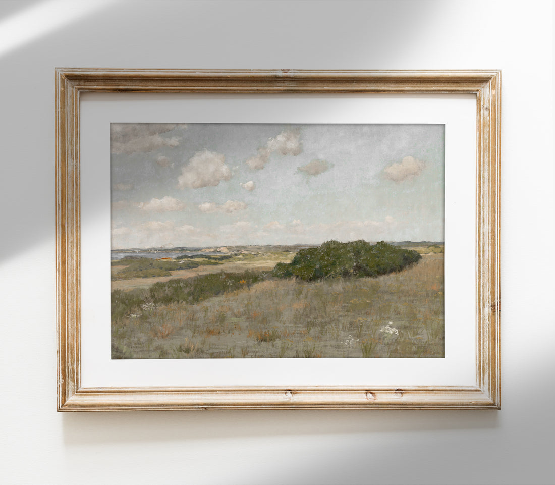 Vintage Muted Pastel Landscape Art Print L0218