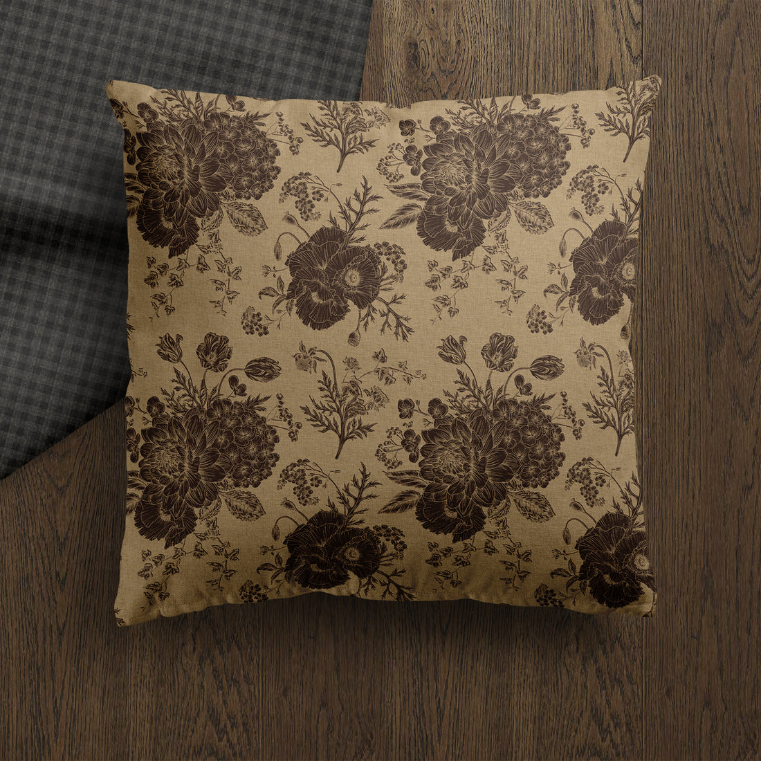 Thalassa Vintage Style Floral Throw Pillow Cover