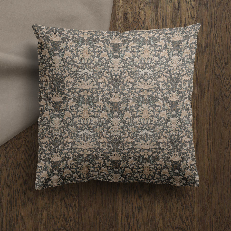 Delicate Damask I Vintage Pillow Cover