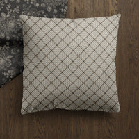 Miles | Neutral Tartan Twist Pillow Cover