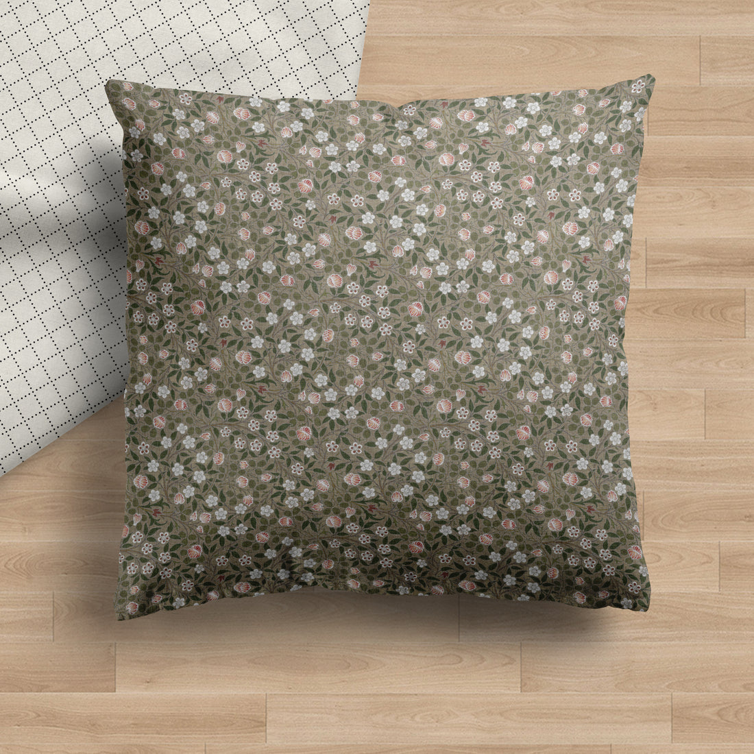 Ivy | Green Floral Pillow Cover
