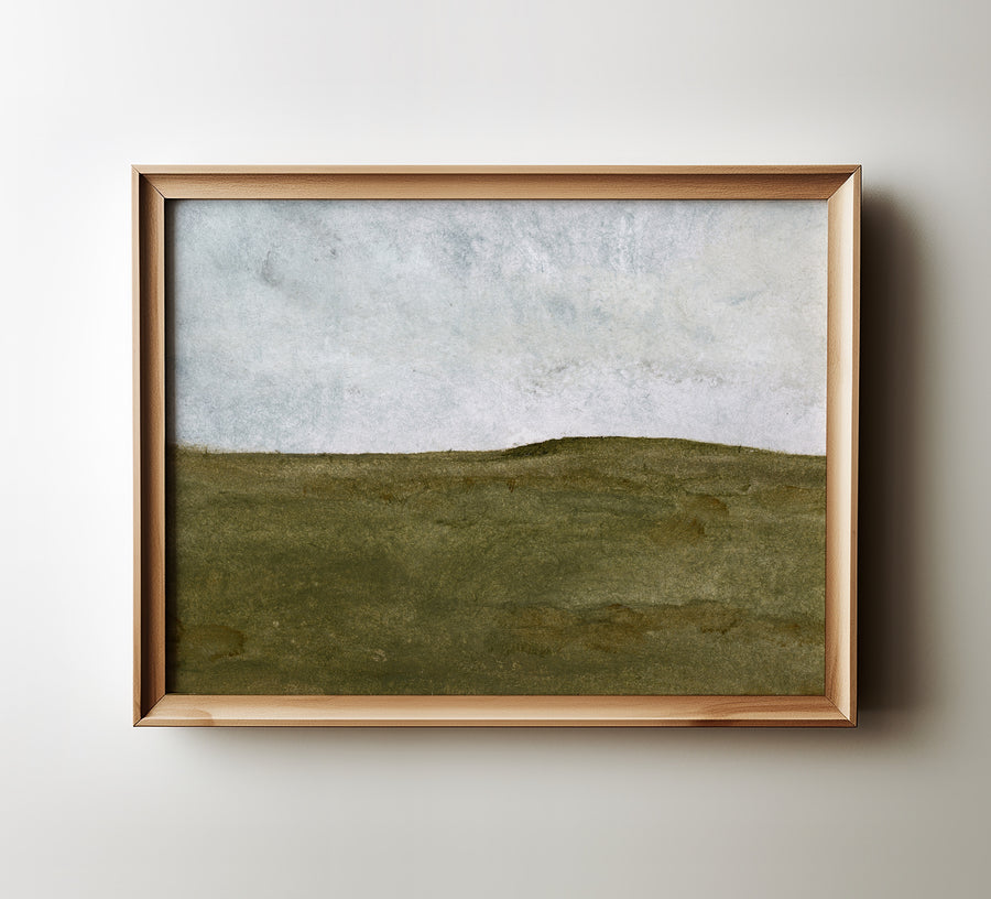 Smooth Grassland | Landscape Art Print | Road Trip Series | RT118