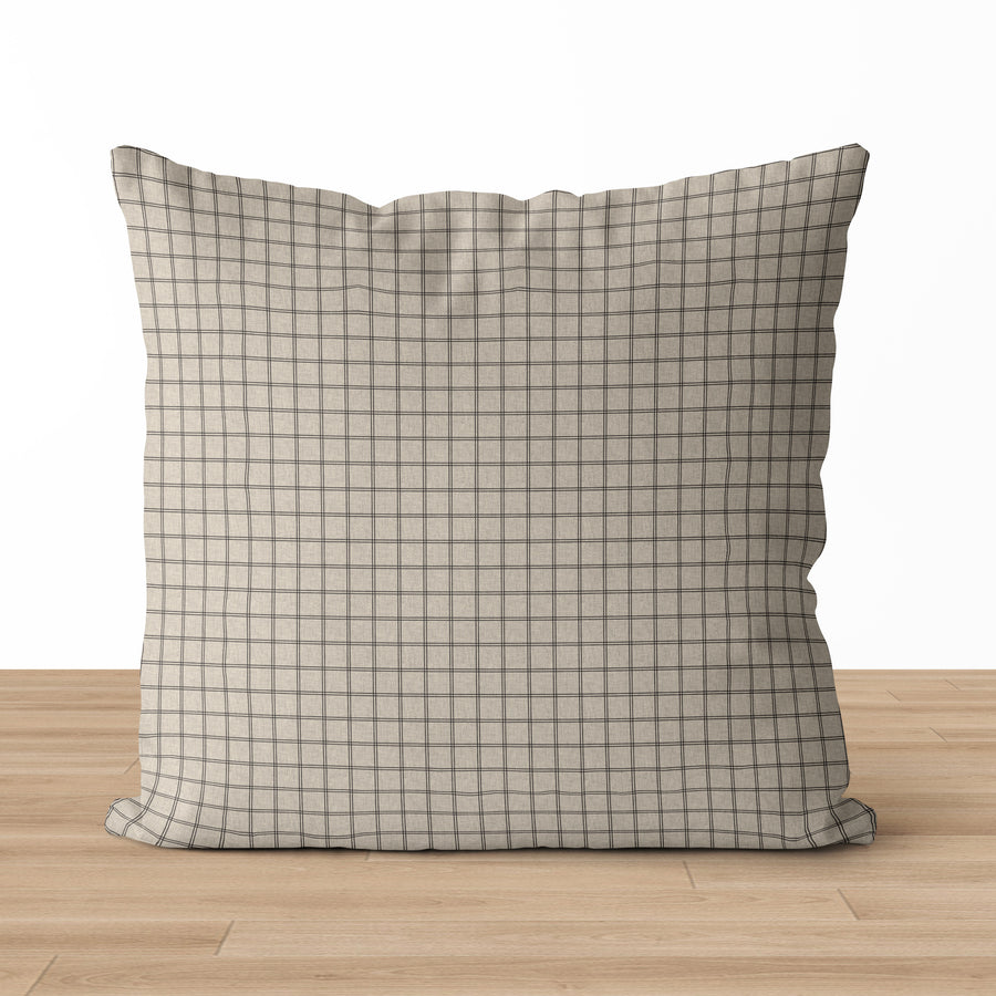 Kai | Neutral Dainty Grid Pillow Cover