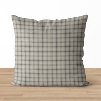 Tranquil Timber Check Pillow Cover