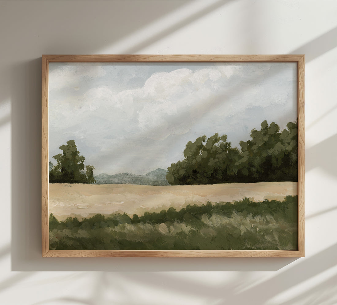 Golden Fields | Landscape Art Print | Road Trip Series | RT113