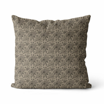 Elizabeth Pillow Cover | Neutral Vintage Style Floral Pillow Cover