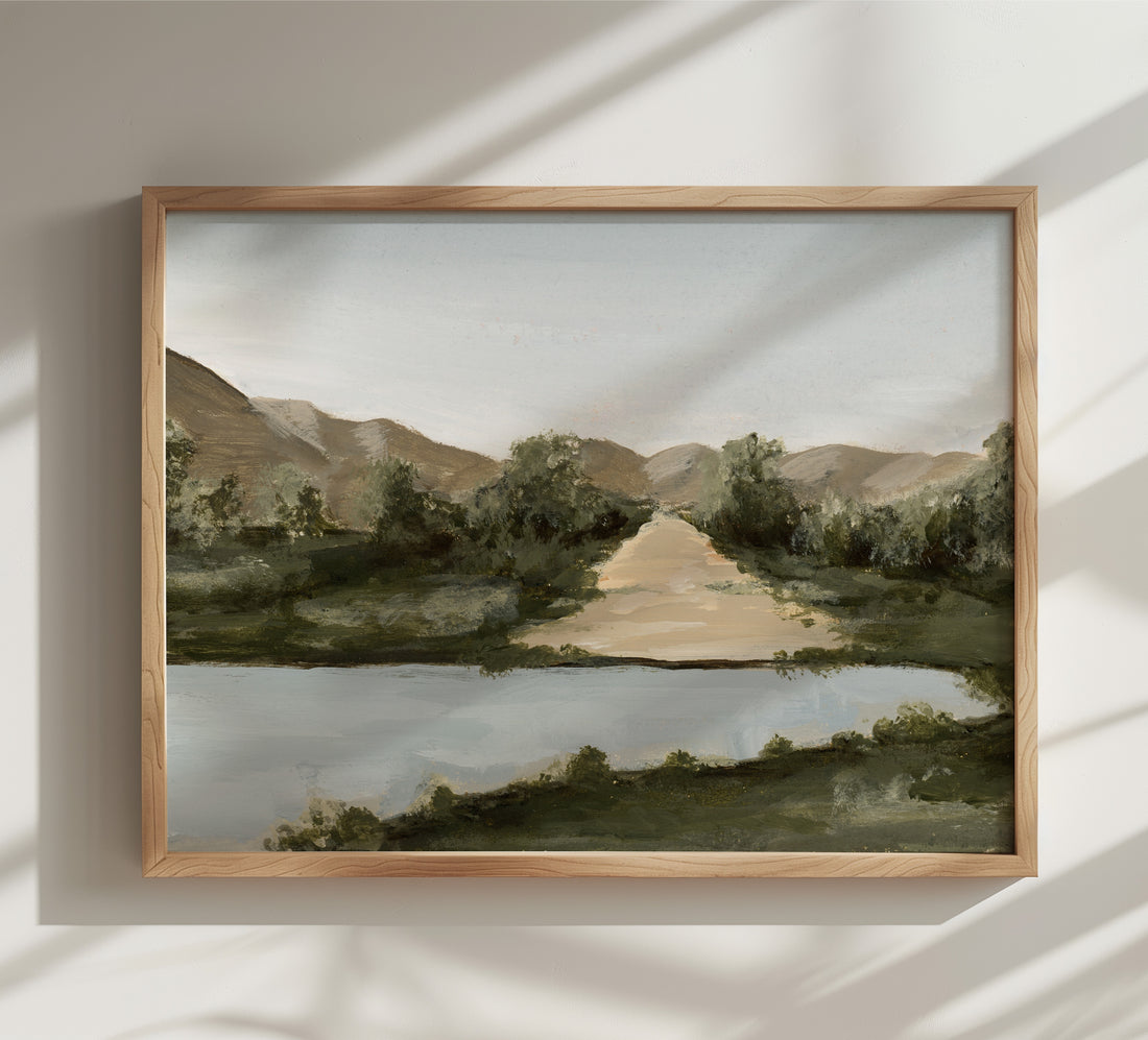 Serene Mountains | Landscape Art Print | Road Trip Series | RT114