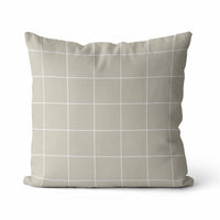 Luke | Light Neutral Checkered Pillow Cover
