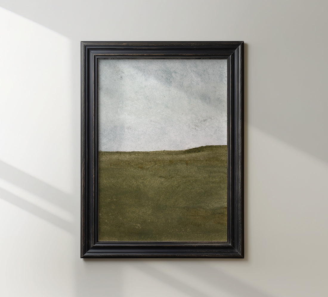 Smooth Grassland II | Landscape Art Print | Road Trip Series | RT126