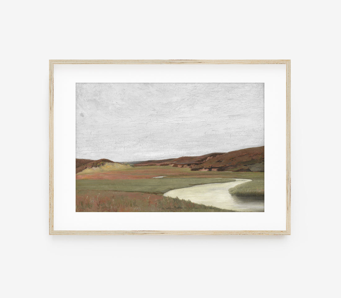 Vintage Overcast Landscape Art Print L0216