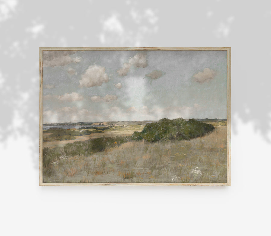Vintage Muted Pastel Landscape Art Print L0218