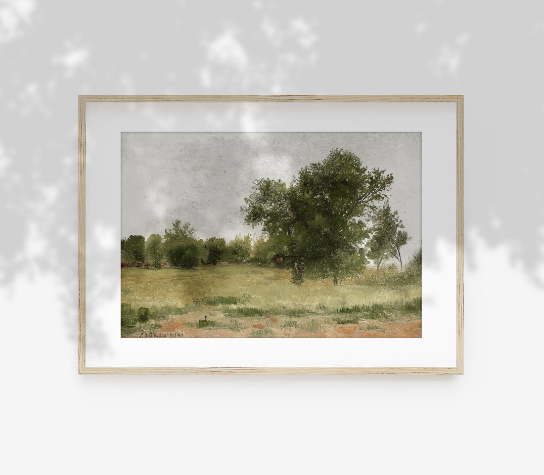 Vintage Warm Earth Tones Landscape Art Print L0222