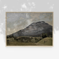 Vintage Muted Mountain Painting | Landscape Art Print L225